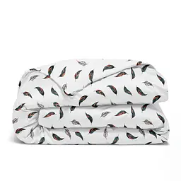 Комплект постільної білизни Cosas дитячий без простирадла FEATHER 110 x 140 см (FeatherRedGrey_140_2) - мініатюра 4