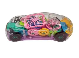 Дитяча музична машинка A-Toys XY.147-2 прозорий корпус, кольорові деталі, звук, світло, в коробці (6973460010015) МІКС - мініатюра 2