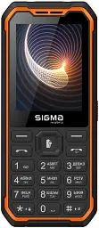 Мобільний телефон Sigma mobile X-style 310 Force TYPE-C, чорний/оранжевий, 2 Nano-SIM, дисплей 2.8' кольоровий (240x320), моноблок,