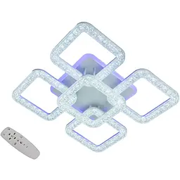 Стельова світлодіодна люстра Romin з підсвіткою, димером, 65W, біла