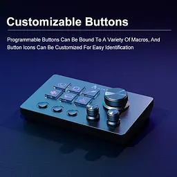 Міні-клавіатура консольна панель / Stream Deck / Ajazz AKP03E / 12 програмованих клавіш / Black - мініатюра 5