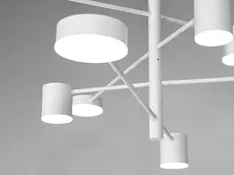 Захоплююча новинка, LED люстра на кухню, 40W, біла люстра на 8 плафонів - мініатюра 3