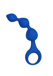 Анальні кульки Alive Triball Anal Curves 15 см (синій) - мініатюра 2