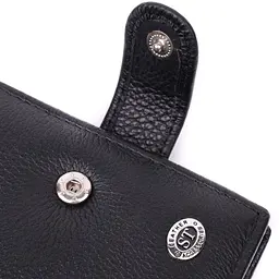 Горизонтальне чоловіче портмоне з натуральної шкіри ST Leather 22487 чорний - мініатюра 7