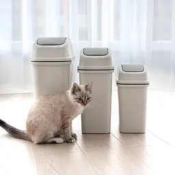 Відро для сміття MBM My Home з кришкою 15 л сіре (BIN-12 15L GRAY) - мініатюра 12