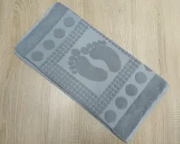Турецький рушник для ніг Zeron 50х70 Light Gray щільність 750 г/м2 - мініатюра 2