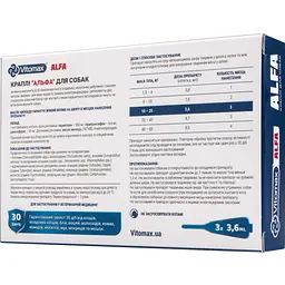 Краплі на холку Vitomax Alfa протипаразитарні для собак 10-25 кг, 3.6 мл, 3 піпетки - мініатюра 3
