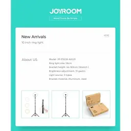 Тримач з кільцевим освітленням Joyroom JR-ZS228 AKL01 Touch Selfie Ring Light - мініатюра 6