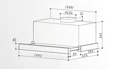 Витяжка INTERLINE SLIM ULTRA X/S A/60 телескоп (60см, 1100куб) - мініатюра 8