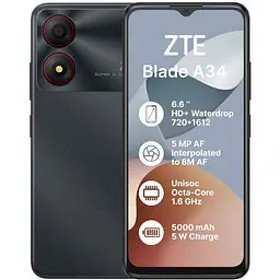 Смартфон ZTE Blade A34 4/64Gb Gray UA UCRF