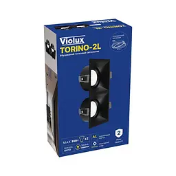 Світильник точковий Violux TORINO-2L GU10 IP20 чорний (132102 ) - мініатюра 8