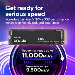 Накопичувач SSD Crucial M.2 1TB PCIe 5.0 P510 teh0024727 - мініатюра 2