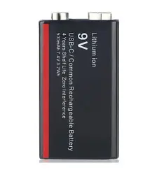 Акумулятор крона Soshine 6F22 9V 500 mAh Type-C (18885-hbr) - мініатюра 2