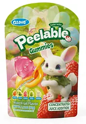 Желейні цукерки Qlove Easter Series Peelable Gummies Mixed Fruit Flavor 60г