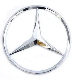Емблема для Mercedes 85 мм Пластикова 3 пуклі Вигнута (A 639 758 0058 7F24)