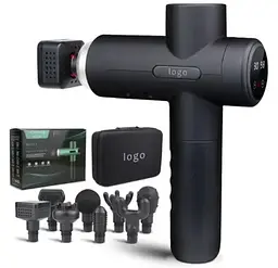 Ударний перкусійний масажер Massage Gun MG03-T (8 насадок + кейс) 2600 мАг 30 режимів - мініатюра 6