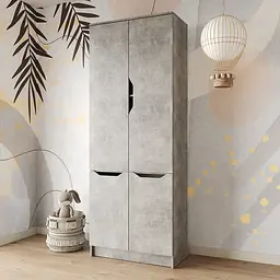 Шафа розпашна MebelStar 4Д Лілу 80x40x210 см Бетон (MBS-1411)