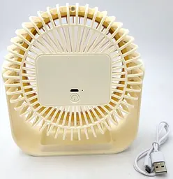 Настільний акумуляторний вентилятор UKC Portable Fan ZB124A 6376 14 см Жовтий (hub_nhk458) - мініатюра 3