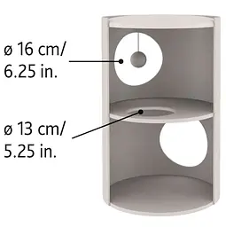 Кігтеточка для котів PolyPet будиночок-башта бежева 35x50 см КРД/01050-05 - мініатюра 2