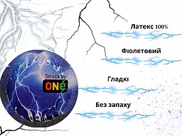 Презервативи One Struck by Color Sensations фіолетові 5 шт. у кейсі (ROZ6501052007) - мініатюра 3