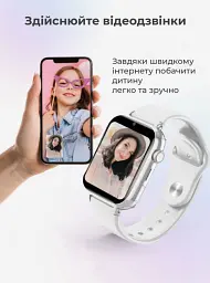 Дитячі смарт годинник-телефон LEMFO LT38 4G GPS SIM-карта геозона відеодзвінок White (17824) - мініатюра 4