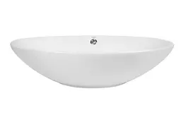 Комплект Qtap Dove: Раковина накладна овальна 635x420x150 мм White + Донний клапан PU02O (QT06113077WN47309) - мініатюра 3