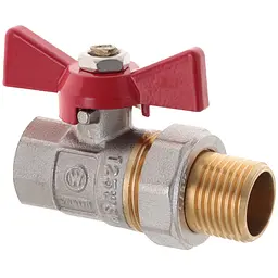 Кран з американкою Waterpro 1/2" прямий червоний WP0151 - мініатюра 3