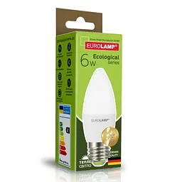 Лампочка Eurolamp LED CL 6W E27 3000K 220V (LED-CL-06273(P)) - мініатюра 3