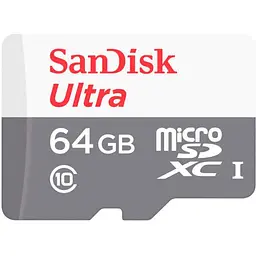 Карта пам'яті Sandisk 64GB microSDXC card C10 UHS-I ULTRA (SDSQUNR-064G-GN3MN)