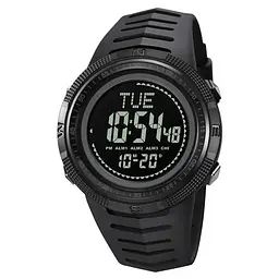 Годинник чоловічий спортивний з компасом Skmei 2147 Compass (Чорний з чорним циферблатом)