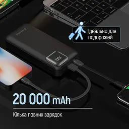 Універсальна мобільна батарея ColorWay Optimal Power 20000mAh Чорний (CW-PB200LPB5BK-PDD) - мініатюра 8