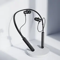 Бездротові спортивні навушники BOROFONE BE72 Sun neck hanging BT earphones Black - мініатюра 8