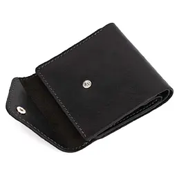 Чоловіче шкіряне портмоне чорне GRANDE PELLE 11.5х9х1.5 см acs0032098 - мініатюра 3