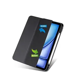 Чохол-книжка BeCover Soft Edge TPU з кріпленням Apple Pencil для Apple iPad Air 11" M2/M3 2024/2025 Black (711702) - мініатюра 6
