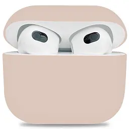 Силіконовий чохол для навушників Apple AirPods 3, Ultrathin Silicone Case, пудровий, захисний чохол, ультратонкий і легкий, захист від подряпин і пилу, м"який силікон, ArmorStandart (ARM60287)