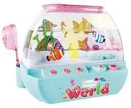 Музичний акваріум 49579 WToys, на укр.мові, підсвічування, казки, пісні, Bluetooth, нічник, USB-кабель, в коробці (6946616153805) Блакитний