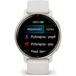 Смарт-годинник Garmin vivoactive 5 Cream Gold Aluminum Bezel with Ivory Case and Silicone Band (010-02862-11) - мініатюра 4
