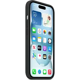 Чохол Silicone Case with MagSafe для Apple iPhone 15 Storm Black ААА [95899] - мініатюра 2
