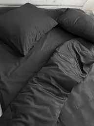 Комплект наволочок Ecotton 50х70 см 2 шт чорного кольору Black (25253) - мініатюра 3