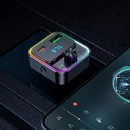 Адаптер автомобільний HOCO Fantasy car BT FM transmitter E81 |USB/Type-C, 30W/3A, PD/QC| - мініатюра 3