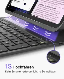 Надлегкий чохол для клавіатури для iPad 11" 11" 11 Gen (A16 2025), iPad 10, iPad Air 11" M3/M2 (2025/2024), iPad Air 5/4, iPad Pro - мініатюра 5