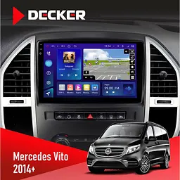 Штатна магнітола Mercedes-Benz Vito (W447) 2014+ Decker D10-009 4x64, DSP, 4G, 2k Decker (НФ-00008318)