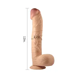 Фалоімітатор King-Sized Realistic Dildo 12" тілесний - мініатюра 5