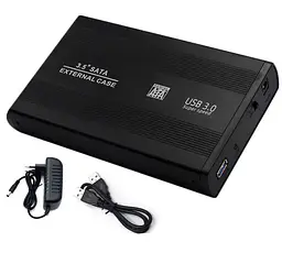 Зовнішня кишеня для жорсткого диска 3,5 дюйма Voltronic SATA HDD, USB 3.0 + блок живлення - мініатюра 1