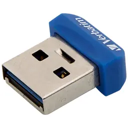 USB флеш накопичувач Verbatim 64GB Store 'n' Stay NANO Blue USB 3.2 (98711) - мініатюра 3