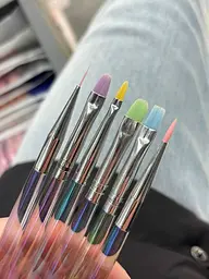 Професійна ручка для фототерапії нігтів серії Aurora з прозорою ручкою, пензель для нігтів для акрилового УФ-гелю - мініатюра 7