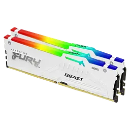 Оперативна пам'ять Kingston Fury 32GB (2x16GB) DDR5 5600MHz FURY Beast White RGB (ex.HyperX) (KF556C40BWAK2-32)