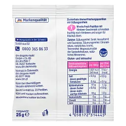 Пастилки Mivolis Fresh зі смаком малини, без цукру, 25 г, від DM (Німеччина) - мініатюра 2