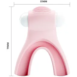 Вібратор Lybaile Pretty Love Ela Mouth Stimulator Light Pink для оральних пестощів, 7.5х5.3 см рожевий - мініатюра 7