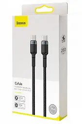 Кабель Baseus Cafule Type-C to Type-C Cable PD 2.0 100W (2m) gray black - мініатюра 2